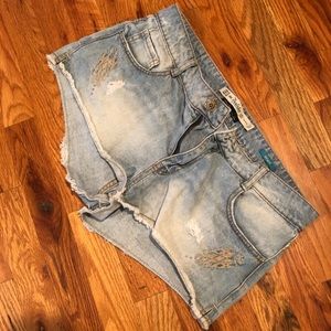 Zara denim mini shorts